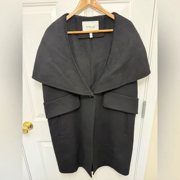 Derek Lam 10 Crosby Wool Blend shawl Overcoat Vest Size 12 Designer Quiet Luxury - Picture 2 of 6